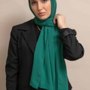 hijab soie de medine vert bouteille voile foulard turc